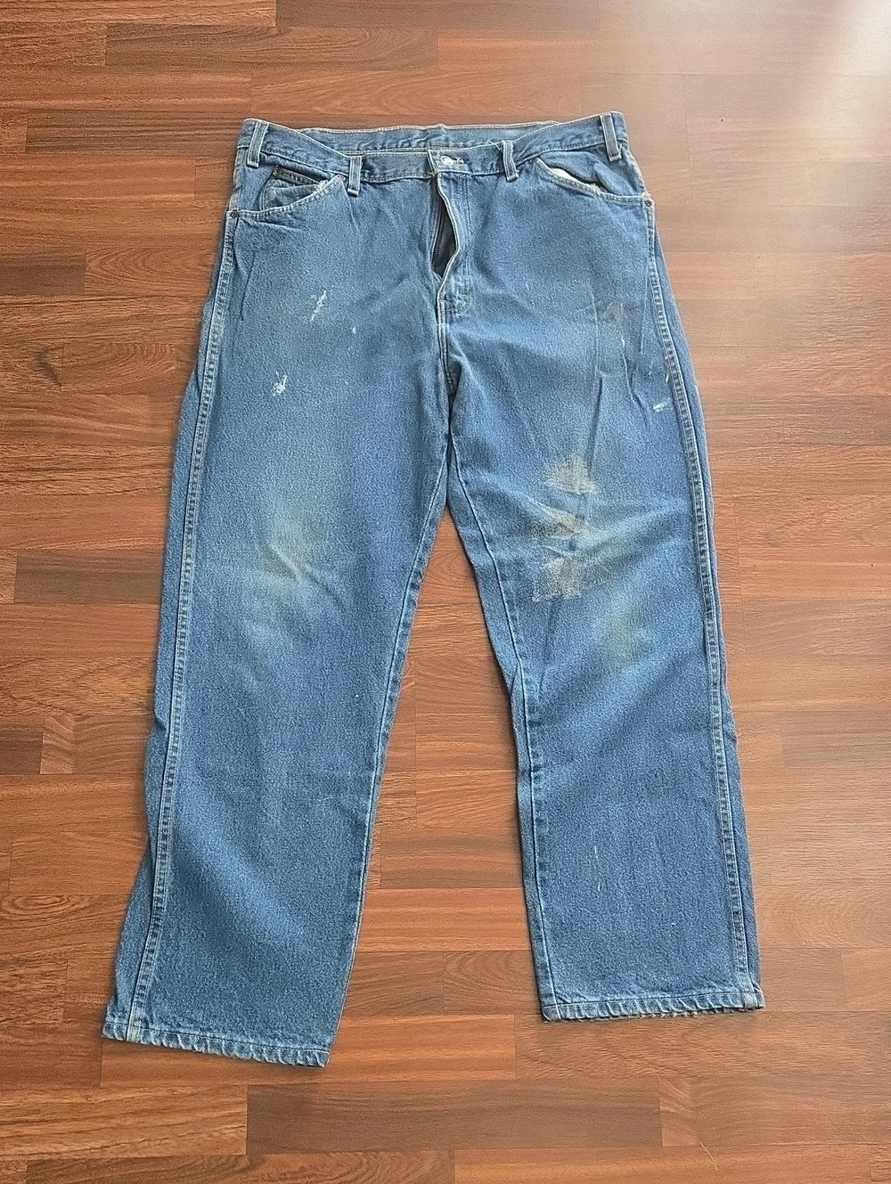 Dickies Men's Relaxed Straight-Leg Blue Work Jeans